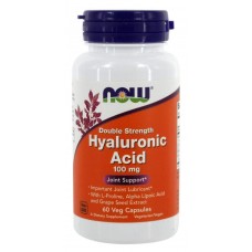 Гиалуроновая кислота, Hyaluronic Acid, Now Foods, двойная сила, 100 мг, 60 вегетарианских капсул Гиалуроновая кислота, Hyaluronic Acid, Now Foods, двойная сила, 100 мг, 60 вегетарианских капсул