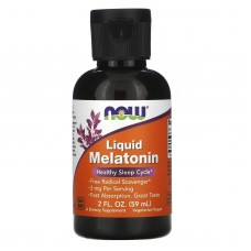 Мелатонин, Melatonin, Now Foods, 3 мг, жидкий, 59 мл