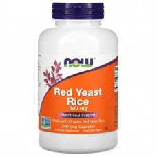 Красный дрожжевой рис, Red Yeast Rice, Now Foods, 600 мг, 240 вегетарианских капсул Красный дрожжевой рис, Red Yeast Rice, Now Foods, 600 мг, 240 вегетарианских капсул