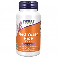 Красный дрожжевой рис, Red Yeast Rice, Now Foods, 600 мг, 60 вегетарианских капсул Красный дрожжевой рис, Red Yeast Rice, Now Foods, 600 мг, 60 вегетарианских капсул