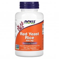 Красный дрожжевой рис, Red Yeast Rice, NOW Foods, 1200 мг, 120 вегетарианских капсул (600 мг в капсуле) Красный дрожжевой рис, Red Yeast Rice, NOW Foods, 1200 мг, 120 вегетарианских капсул (600 мг в капсуле)