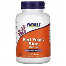Червоний дріжджовий рис, Red Yeast Rice, Now Foods, 1200 мг, 120 таблеток
