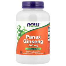 Женьшень, Panax Ginseng, Now Foods, екстракт, 250 вегетаріанських капсул