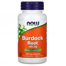 Корень лопуха, Burdock Root, NOW Foods, 430 мг, 100 веганских капсул Корень лопуха, Burdock Root, NOW Foods, 430 мг, 100 веганских капсул