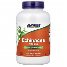 Ехінацея, Echinacea, Now Foods, 250 вегетаріанських капсул (400 мг на капсулу)