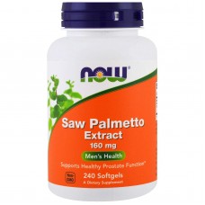 Профилактика простатита, со пальметто, Saw Palmetto, Now Foods, 160 мг, 240 гелевых капсул
