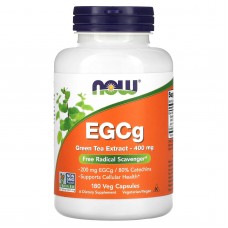 Зеленый чай EGCg (Green Tea), Now Foods, экстракт, 400 мг, 180 капсул