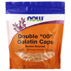 Порожні капсули "00", Double "00" Gelatin Caps, Now Foods, 750 порожніх желатинових капсул (89 г)