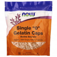 Порожні капсули "0", Single "0" Gelatin Caps, Now Foods, 1000 порожніх желатинових капсул (96 г)