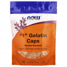 Порожні капсули "1", "1" Gelatin Caps, Now Foods, 500 порожніх желатинових капсул (38 г)