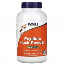 Подорожник, Psyllium Husk, Now Foods, порошок 340 г
