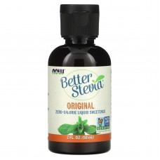 Стевия, Better Stevia, Now Foods, жидкий подсластитель с нулевой калорийностью, оригинал, 59 мл