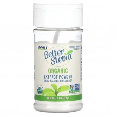 Стевия (экстракт), BetterStevia, Now Foods, органический порошок, 28 г