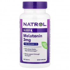 Мелатонин, Melatonin TR, Natrol, 3 мг, 100 таблеток Мелатонин, Melatonin TR, Natrol, 3 мг, 100 таблеток