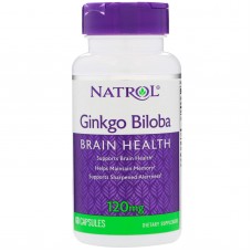 Гинкго билоба, Ginkgo Biloba, Natrol, 120 мг, 60 капсул Гинкго билоба, Ginkgo Biloba, Natrol, 120 мг, 60 капсул