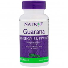 Витамины для мозга (Гуарана), Guarana, Natrol, 200 мг, 90 капсул Витамины для мозга (Гуарана), Guarana, Natrol, 200 мг, 90 капсул
