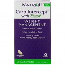 Экстракт белой фасоли перехватчик углеводов фаза 2, Carb Intercept Phase 2, Natrol, 120 капсул Экстракт белой фасоли перехватчик углеводов фаза 2, Carb Intercept Phase 2, Natrol, 120 капсул