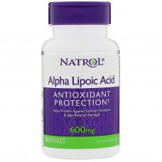 Альфа-липоевая кислота, Alpha Lipoic Acid, Natrol, 600 мг, 30 капсул Альфа-липоевая кислота, Alpha Lipoic Acid, Natrol, 600 мг, 30 капсул