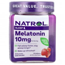 Мелатонин, Melatonin Gummies, Natrol, вкус клубника, 10 мг, 90 жевательных конфет (5 мг в каждой жевательной конфете) Мелатонин, Melatonin Gummies, Natrol, вкус клубника, 10 мг, 90 жевательных конфет (5 мг в каждой жевательной конфете)