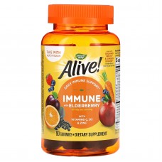Витамины для иммунитета, Alive! Immune Gummies, Nature's Way, 90 жевательных таблеток Витамины для иммунитета, Alive! Immune Gummies, Nature's Way, 90 жевательных таблеток