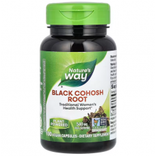 Клопогон (Цимицифуга), Black Cohosh, Nature's Way, корень, 540 мг, 100 веганских капсул Клопогон (Цимицифуга), Black Cohosh, Nature's Way, корень, 540 мг, 100 веганских капсул