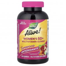 Мультивитамины для женщин после 50, Women's 50+ Gummy Vitamins, Nature's Way, 130 жевательных конфет Мультивитамины для женщин после 50, Women's 50+ Gummy Vitamins, Nature's Way, 130 жевательных конфет