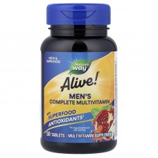 Мультивитамины для мужчин, Alive!® Men's Complete Multivitamin, Nature's Way, 50 таблеток Мультивитамины для мужчин, Alive!® Men's Complete Multivitamin, Nature's Way, 50 таблеток