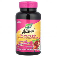 Мультивітаміни для жінок віком від 50 років, Women's 50+ Complete, Alive!, Nature's Way, повний комплекс, 110 таблеток