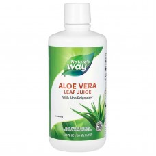 Алоэ вера, сок листьев, Aloe Vera, Nature's Way, без вкуса, 1 литр Алоэ вера, сок листьев, Aloe Vera, Nature's Way, без вкуса, 1 литр