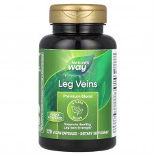 Для поддержки здоровой силы вен ног, Leg Veins, Nature's Way, премиум-смесь, 120 веганских капсул Для поддержки здоровой силы вен ног, Leg Veins, Nature's Way, премиум-смесь, 120 веганских капсул