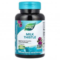 Расторопша пятнистая, Milk Thistle, Nature's Way, 120 веганских капсул Расторопша пятнистая, Milk Thistle, Nature's Way, 120 веганских капсул
