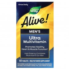 Мультивитамины для мужчин, Alive! Men's Multi-Vitamin, Nature's Way, 60 таблеток Мультивитамины для мужчин, Alive! Men's Multi-Vitamin, Nature's Way, 60 таблеток