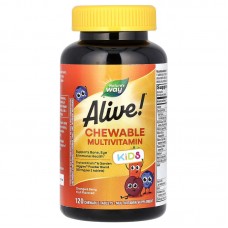 Витамины для детей Alive! со вкусом апельсина и ягод, Multi-Vitamin, Nature's Way, 120 жевательных таблеток Витамины для детей Alive! со вкусом апельсина и ягод, Multi-Vitamin, Nature's Way, 120 жевательных таблеток