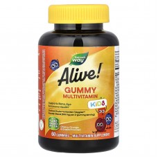 Мультивитамины для детей, Multi-Vitamin for Children, Nature's Way, Alive!, 60 жевательных конфет Мультивитамины для детей, Multi-Vitamin for Children, Nature's Way, Alive!, 60 жевательных конфет