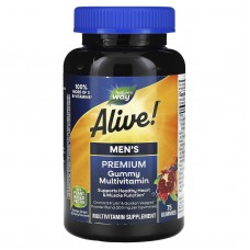 Витамины для мужчин, Alive! Men's Gummy Vitamins, Nature's Way, 75 жевательных таблеток Витамины для мужчин, Alive! Men's Gummy Vitamins, Nature's Way, 75 жевательных таблеток