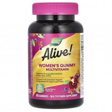 Мультивитамины для женщин, Alive! Women's Gummy Vitamins, Nature's Way, ягодный микс, 60 жевательных конфет Мультивитамины для женщин, Alive! Women's Gummy Vitamins, Nature's Way, ягодный микс, 60 жевательных конфет