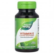 Витамин Е, Vitamin E, Nature's Way, 268 мг, 100 гелевых капсул Витамин Е, Vitamin E, Nature's Way, 268 мг, 100 гелевых капсул