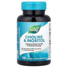 Холин и Инозитол, Choline\Inositol, Nature's Way, 100 капсул Холин и Инозитол, Choline\Inositol, Nature's Way, 100 капсул
