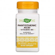Пантотеновая кислота, Pantothenic Acid, Nature's Way, 500 мг, 100 капсул Пантотеновая кислота, Pantothenic Acid, Nature's Way, 500 мг, 100 капсул
