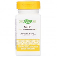 Хром, полиникотинат, GTF Chromium, Nature's Way, 200 мкг, 100 капсул Хром, полиникотинат, GTF Chromium, Nature's Way, 200 мкг, 100 капсул