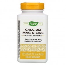 Кальций Магний Цинк, Calcium, Mag & Zinc, Nature's Way, 765 мг, 250 капсул Кальций Магний Цинк, Calcium, Mag & Zinc, Nature's Way, 765 мг, 250 капсул