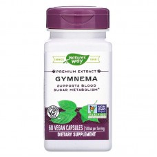 Джимнема стандартизованная, Gymnema, Nature's Way, 500 мг, 60 веганских капсул Джимнема стандартизованная, Gymnema, Nature's Way, 500 мг, 60 веганских капсул