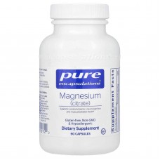 Магній (цитрат), Magnesium (citrate), Pure Encapsulations, для сну, здоров'я серця, м'язів та обміну речовин, 150 мг, 90 капсул Магній (цитрат), Magnesium (citrate), Pure Encapsulations, для сну, здоров'я серця, м'язів та обміну речовин, 150 мг, 90 капсул