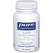 5-HTP (5-Гидрокситриптофан), Pure Encapsulations, стимулирование синтеза серотонина, 100 мг, 180 капсул 5-HTP (5-Гидрокситриптофан), Pure Encapsulations, стимулирование синтеза серотонина, 100 мг, 180 капсул
