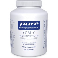 Вітаміни при остеопорозі +CAL+ Ipriflavone, Pure Encapsulations, мінеральна, вітамінна та трав'яна добавка для підвищення сили скелета, 351 капсула