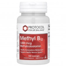 Метил В12, Methyl B12, Protocol for Life Balance, 1000 мкг, 100 пастилок Метил В12, Methyl B12, Protocol for Life Balance, 1000 мкг, 100 пастилок