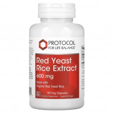 Красный дрожжевой рис, Red Yeast Rice Extract, Protocol for Life Balance, экстракт, 600 мг, 90 веганских капсул Красный дрожжевой рис, Red Yeast Rice Extract, Protocol for Life Balance, экстракт, 600 мг, 90 веганских капсул