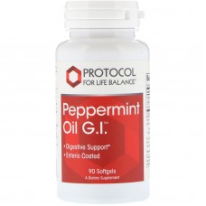Масло мяты перечной, Peppermint Oil G.I., Protocol for Life Balance, 90 гелевых капсул Масло мяты перечной, Peppermint Oil G.I., Protocol for Life Balance, 90 гелевых капсул