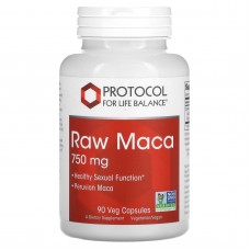 Мака перуанская, Raw Maca, Protocol for Life Balance, сырая, 750 мг, 90 веганских капсул Мака перуанская, Raw Maca, Protocol for Life Balance, сырая, 750 мг, 90 веганских капсул