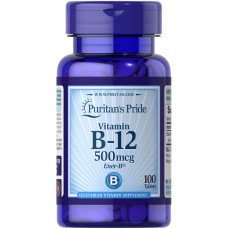 Витамин В-12, Vitamin B-12, Puritan's Pride, 500 мкг, 100 таблеток Витамин В-12, Vitamin B-12, Puritan's Pride, 500 мкг, 100 таблеток